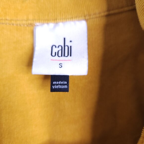 Cabi Mustard Yellow Citizen Stretch Corduroy Crop Trucker Jacket HTF 3909 S - Picture 3 of 7